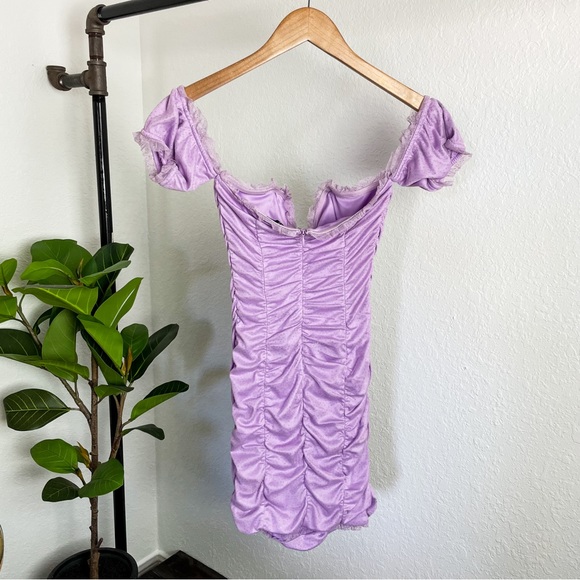 -`♡´- Free! Forever 21 Ruched Glitter Bodycon Sweetheart Strapless Dress Size S - Picture 11 of 12